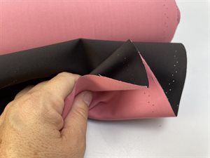 Vejrbestandig teknisk bomuld - softshell agtig i rosa / sort, vendbar